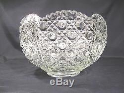 EAPG L E Smith Daisy and Button Punch Bowl with18 Cups