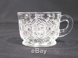 EAPG L E Smith Daisy and Button Punch Bowl with18 Cups