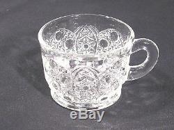 EAPG L E Smith Daisy and Button Punch Bowl with18 Cups