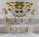 EAPG Northwood Cherry & Cable Punch Bowl With Eleven Footed Cups/Mugs
