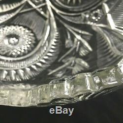 EAPG US Glass No. 15111 Slewed Horseshoe Punch Bowl & Underplate Tray Set Large