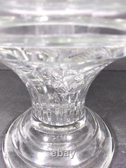 EAPG Vintage Punch Bowl Set Clear Glass Diamond Cut /Bowl/ Stand/10 Footed Cups