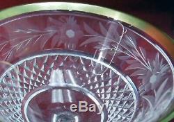 EBELING & REUSS crystal MARCHIONESS pattern Covered Punch Bowl with Lid