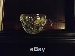 ECHT Bleikristall Crystal Punch Bowl With 12Cups and Crystal Ladle