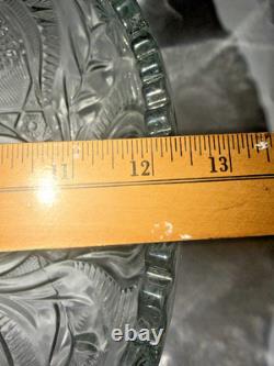 EXQUISITE SET PUNCH BOWL CUPS UNDERPLATE LADLE PINWHEEL & STARS L. E. Smith