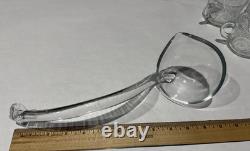 EXQUISITE SET PUNCH BOWL CUPS UNDERPLATE LADLE PINWHEEL & STARS L. E. Smith