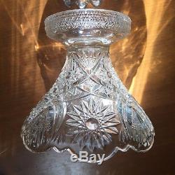 Early Pressed Pattern Glass Punch Bowl with Pedistal Base