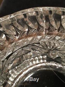 Elegant, Huge & Rare Antique Mckee Nortec Centipede Punch Bowl & Pedestal Base