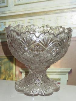 Elegant Vintage Miniature Toy Pressed Glass Punch Bowl Set for Fashion Dolls