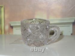 Elegant Vintage Miniature Toy Pressed Glass Punch Bowl Set for Fashion Dolls