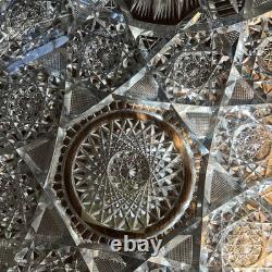 Estate Antique AMERICAN BRILLIANT CUT GLASS PUNCH BOWL 12STUNNING