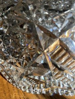 Estate Antique AMERICAN BRILLIANT CUT GLASS PUNCH BOWL 12STUNNING
