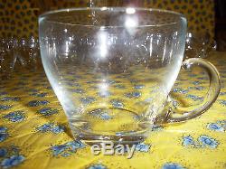 Estate Find 6-Quart Crystal Punch Bowl with 24 Crystal Punch Cups & Acrylic Ladle