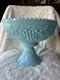 Estate RARE Imperial Glass Opaque Turquoise Blue Milk Glass Pedestal Punch Bowl