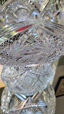 Exceptional American Brilliant Cut Glass ABP Punch Bowl in Monarch by J. Hoare