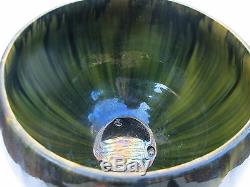Exceptional Art Deco Flambe Glass Claw Foot Punch Bowl