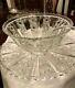 Exceptional, Vintage, extra large, pressed glass, punch bowl/platter/ladle