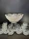 Exquisite American Brilliant Punch Bowl Set