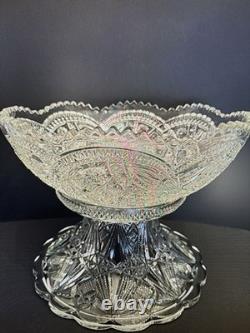 Exquisite American Brilliant Punch Bowl Set