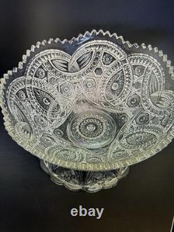 Exquisite American Brilliant Punch Bowl Set