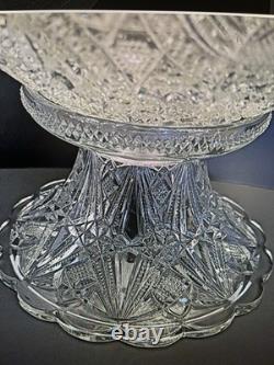 Exquisite American Brilliant Punch Bowl Set