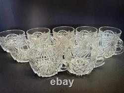 Exquisite American Brilliant Punch Bowl Set
