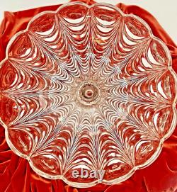 Exquisite Antique Fostoria Glass EAPG Punch Bowl Peacock Pattern #1300