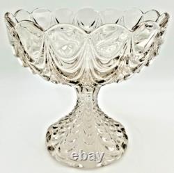 Exquisite Antique Fostoria Glass EAPG Punch Bowl Peacock Pattern #1300