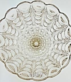 Exquisite Antique Fostoria Glass EAPG Punch Bowl Peacock Pattern #1300