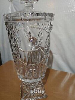 Extra Large Cut Crystal Punch/Lemonade Bowl With Lid