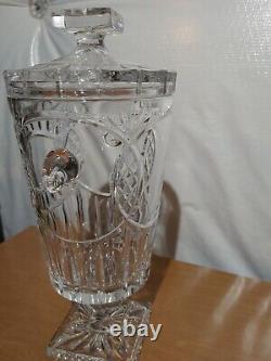 Extra Large Cut Crystal Punch/Lemonade Bowl With Lid