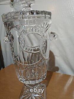 Extra Large Cut Crystal Punch/Lemonade Bowl With Lid