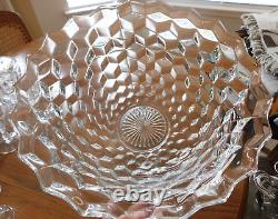 Extra Large Fostoria 2056 American Clear Punch Bowl (18 7/8 X 8 3/4)