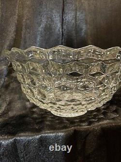 Extra Large Fostoria 2056 American? Clear Punch Bowl Over 18Dia. Very Heavy