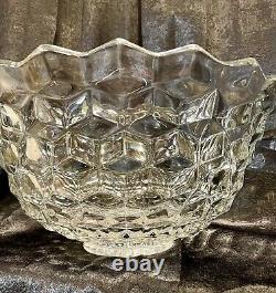 Extra Large Fostoria 2056 American? Clear Punch Bowl Over 18Dia. Very Heavy