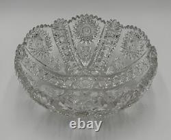 Extremely Rare Hawkes Roman ABP Cut Glass Fruit Or Punch Bowl