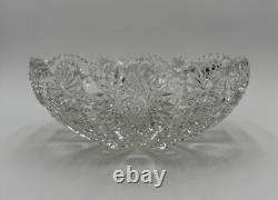 Extremely Rare Hawkes Roman ABP Cut Glass Fruit Or Punch Bowl
