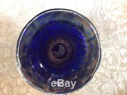 FENTON BLUE ORANGE TREE Punch Bowl & Base