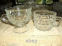 FOSTORIA AMERICAN COMPLETE PUNCH BOWL SET With14 BOWL STAND TRAY LADLE CUPS 27pc
