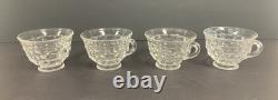 FOSTORIA AMERICAN PUNCH BOWL 18 1/2 WITH HIGH FOOT BASE with 8 CUPS & LADEL