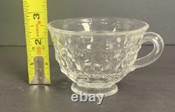 FOSTORIA AMERICAN PUNCH BOWL 18 1/2 WITH HIGH FOOT BASE with 8 CUPS & LADEL