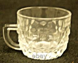 FOSTORIA American PUNCH BOWL, Ladle & 11 Cups 14 in. Diameter, 6 qt. Vintage