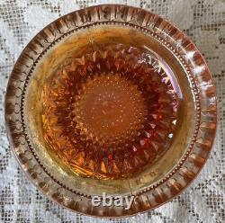 Fashion Marigold Punch Bowl, Stand And 6 Cups Carnival Imperial Glass 1915-1920