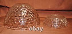 Federal Glass Thumbprint Yorktown Colonial Punch Bowl Set 15+ Pcs Vintage L2881