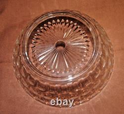 Federal Glass Thumbprint Yorktown Colonial Punch Bowl Set 15+ Pcs Vintage L2881