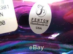 Fenton 11 Piece Amethyst Art Glass Punch Bowl Set Signed Shelly Fenton VGC