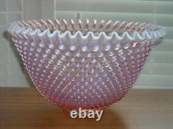 Fenton 14-Pc. Peach Opalescent Hobnail Punch Bowl Set