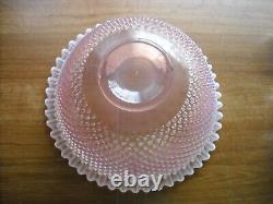 Fenton 14-Pc. Peach Opalescent Hobnail Punch Bowl Set