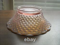 Fenton 14-Pc. Peach Opalescent Hobnail Punch Bowl Set