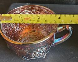 Fenton AmethystWreath Of Roses Persian Medallion Punch Bowl Set With7 Cups RARE
